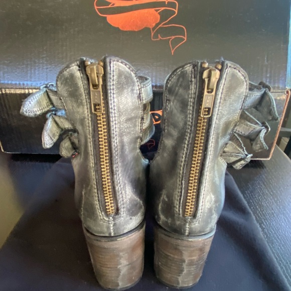 NWOB Freebird by Steven Randi Heels Black Leather Size 9 - Worn once in house - Picture 5 of 14